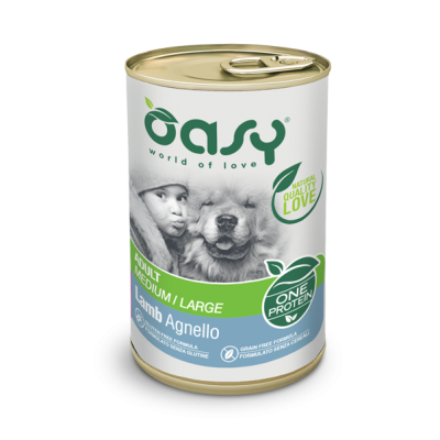 Вологий корм для собак OASY OAP Adult Medium/Large ягня 400 г, 342320