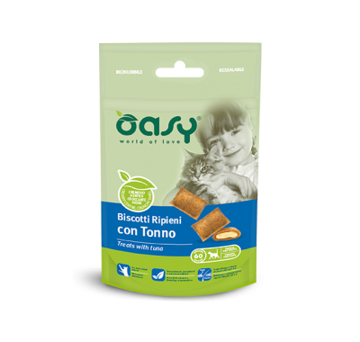 Лакомства для кошек OASY CAT TREATS Тунець 60 г, 346281