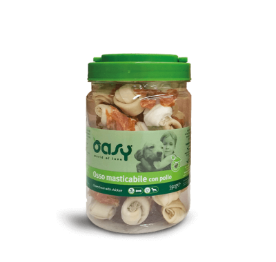 Ласощі для собак, кістки OASY DOG Chewy Bone курка -S- 350 г, 343662