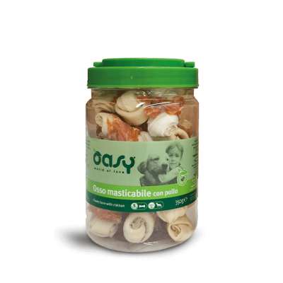Ласощі для собак, кістки OASY DOG Chewy Bone курка -S- 350 г, 343662