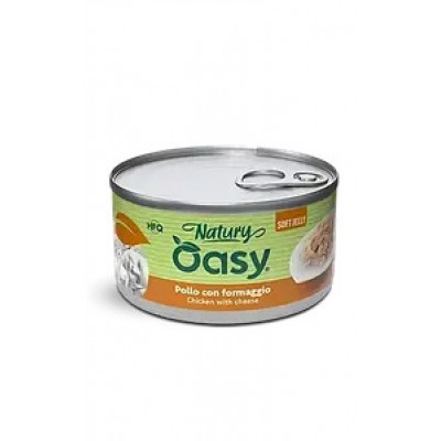Вологий корм для кішок OASY CAT Wet Natury курка курка з сиром в желе 85 г, 512791