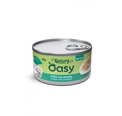 Влажный корм для кошек OASY CAT Wet Natury курица с ананасом в желе 85 г, 512852