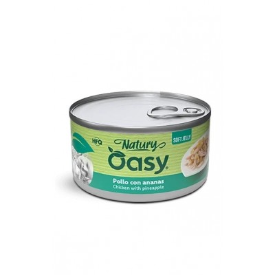 Вологий корм для кішок OASY CAT Wet Natury курка з ананасом в желе 85 г, 512852