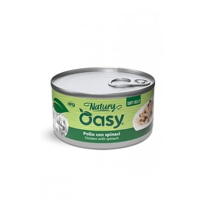 Вологий корм для кішок OASY CAT Wet Naturyt курка зі шпинатом в желе 85 г, 512876