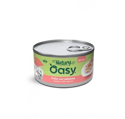 Влажный корм для кошек OASY CAT Wet Natury курица с лососем в желе 85 г, 512753