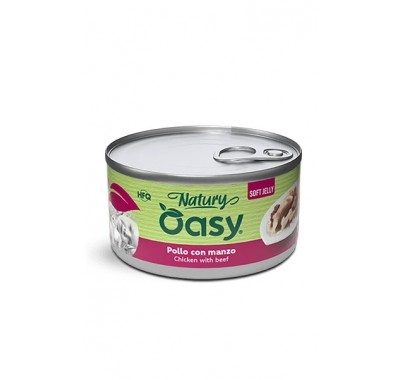 Влажный корм для кошек OASY CAT Wet Natury курица с говядиной в желе 85 г, 512777