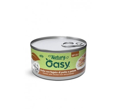Влажный корм для кошек OASY CAT Wet Natury курица с печенью и картофелем в желе 85 г, 512937