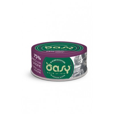 Вологий корм для кішок OASY CAT Wet More Love тунець та сардинела, ніжна нарізка у соусі 70 г, 344942