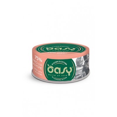 Вологий корм для кішок OASY CAT Wet More Love тунець з лососем, ніжна нарізка у соусі 70 г, 344928