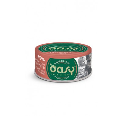 Вологий корм для кішок OASY CAT Wet More Love тунець з креветками, ніжна нарізка у соусі 70 г, 344881