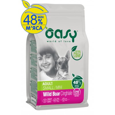 Сухий корм для собак OASY OAP ADULT Small/Mini дикий кабан 800 г 348414