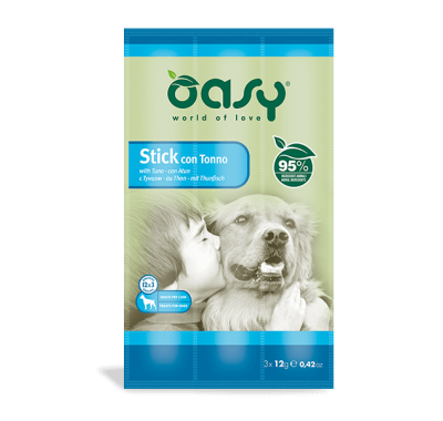 Ласощі для собак OASY DOG Stick тунець (3x12) 36 г, 510285