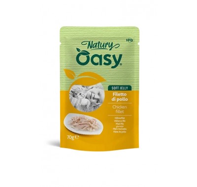 Влажный корм для кошек OASY CAT Wet Natury филе курицы в желе 70 г, 513750