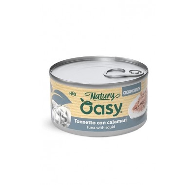 Влажный корм для кошек OASY CAT Wet Natury тунец с кальмаром в бульоне 85 г, 514757