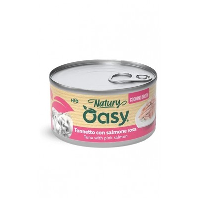 Вологий корм для кішок OASY CAT Wet Natury тунець з лососем в бульйоні 85 г, 514771