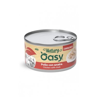 Вологий корм для кішок OASY CAT Wet Natury курка з качкою в бульйоні 85 г, 514696