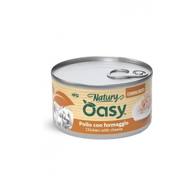 Вологий корм для кішок OASY CAT Wet Natury курка курка з сиром в бульйоні 85 г, 514634