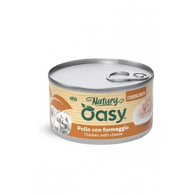 Вологий корм для кішок OASY CAT Wet Natury курка курка з сиром в бульйоні 85 г, 514634