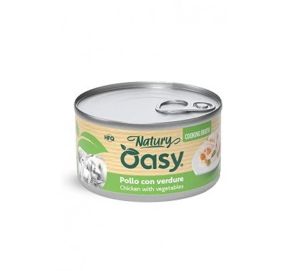 Вологий корм для кішок OASY CAT Wet Natury курка з овочами в бульйоні 85 г, 514658