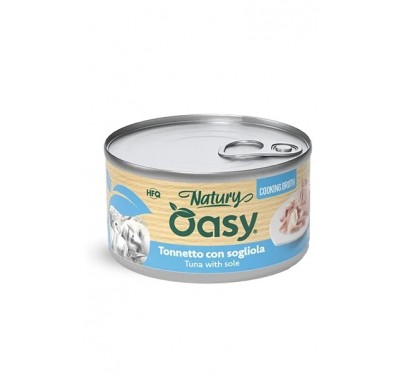 Вологий корм для кішок OASY CAT Wet Natury тунець з камбалою в бульйоні 85 г, 514832