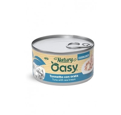 Вологий корм для кішок OASY CAT Wet Natury тунець з дорадою в бульйоні 85 г, 514856