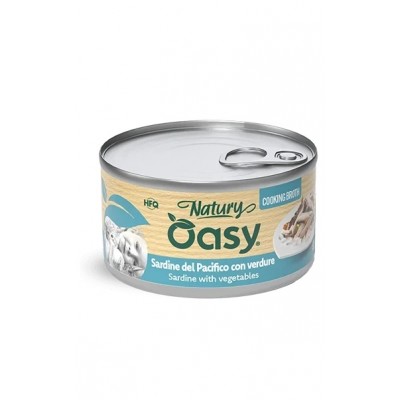 Вологий корм для кішок OASY CAT Wet Natury сардинела з овочами в бульйоні 85 г, 514894
