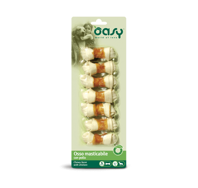 Ласощі для собак, кістки OASY DOG Chewy Bone курка -S- (7 pcs) 90 г, 340258