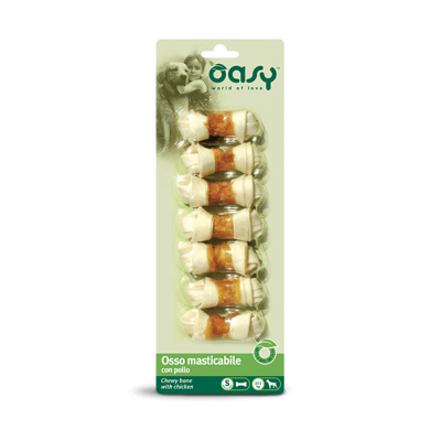 Ласощі для собак, кістки OASY DOG Chewy Bone курка -S- (7 pcs) 90 г, 340258