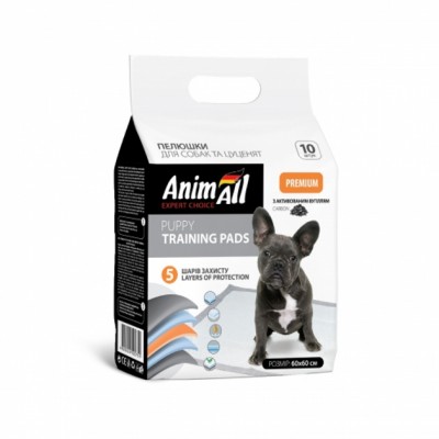 Пелюшки для собак AnimAll з активованим вугіллям 60x90см 50шт, 170422/1512