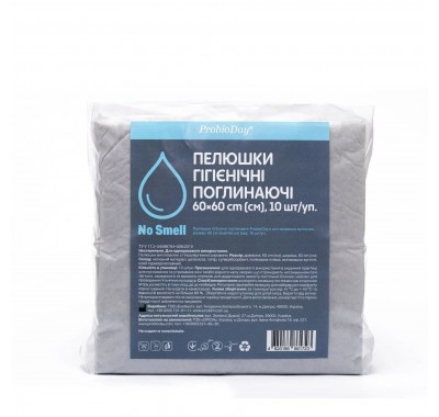 Пеленки для собак с активированным углем ProbioDay, 60х60см 10шт, 1723