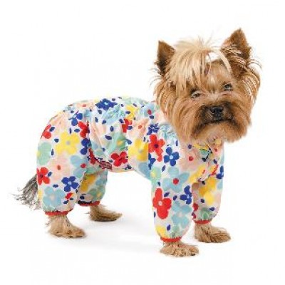 Pet fashion Дощовик БОННІ квіти XS-2