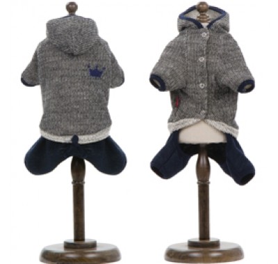 Pet fashion Костюм ГРАНД чорний/синій XXS