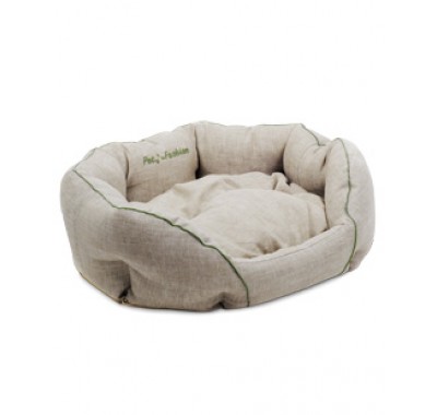 Pet fashion Лежак для собак Кантрі льон 50х40х20см