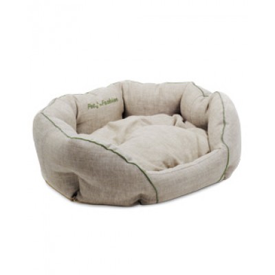 Pet fashion Лежак для собак Кантрі льон 50х40х20см