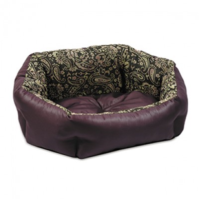 Pet fashion Лежак для собак Кокос орнамент-бордо 48х38х18см