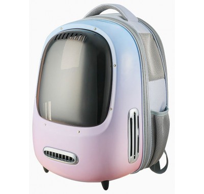 Рюкзак-переноска для котів та собак PETKIT Breezy2 Smart Cat Carrier 33x30x45 см (рожево-блакитний) P7704
