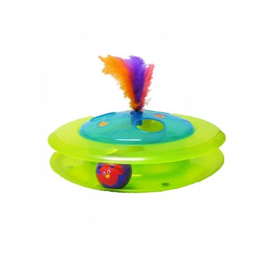 Petstages Игрушка для котов Трек с Мячиком и Птичкой 