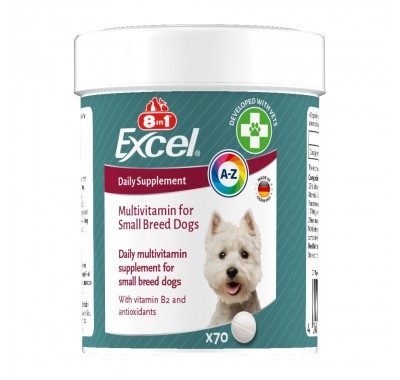 Мультивітаміни для собак дрібних порід 8in1 Excel Multi Vitamin 70шт 661825