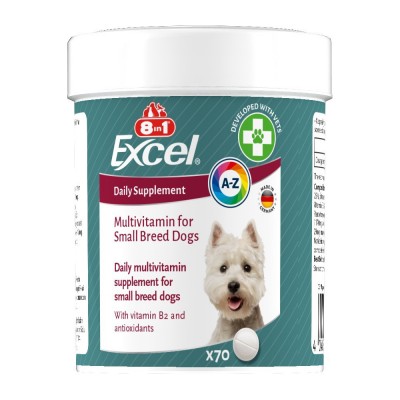 Мультивітаміни для собак дрібних порід 8in1 Excel Multi Vitamin 70шт 661825