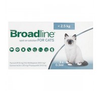 Broadline Spot On для кішок до 2,5 кг, 3 піпетки