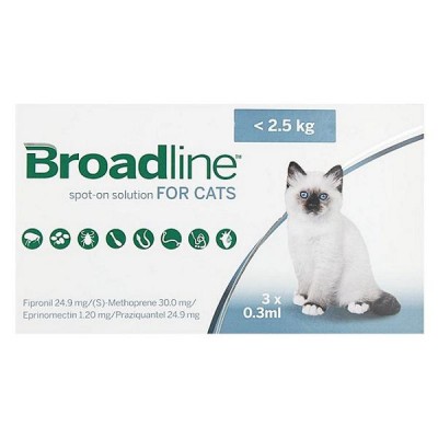Broadline Spot On для кішок до 2,5 кг, 3 піпетки