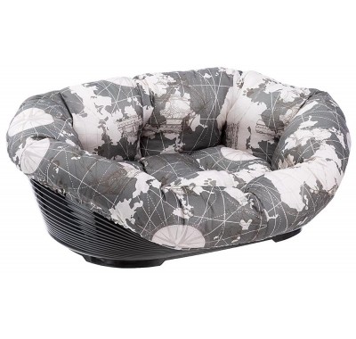 Ferplast SOFA TRIANGLE Лежанка м'яке місце для собак сірий з білим