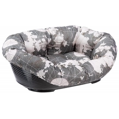 Ferplast SOFA TRIANGLE Лежанка м'яке місце для собак сірий з білим