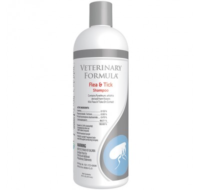 Veterinary Formula Flea&amp;Tick Shampoo шампунь від бліх та кліщів для собак та кішок з алое та ланоліном 473 мл