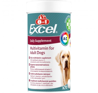 Мультивітаміни для собак великих порід 8in1 Excel Multi Vit-Adult 70шт 661821
