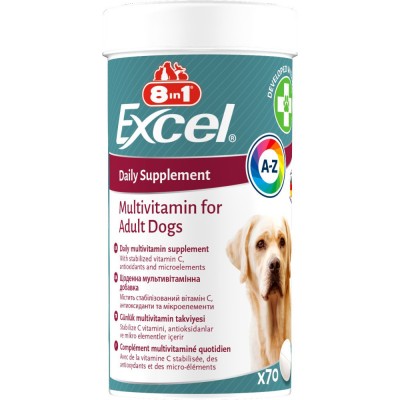 Мультивітаміни для собак великих порід 8in1 Excel Multi Vit-Adult 70шт 661821