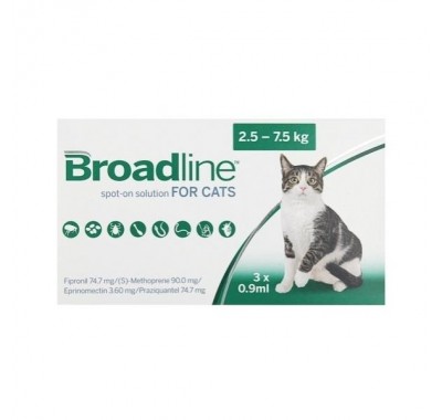 Broadline Spot On для котів від 2,5 до 7,5 кг 3 піпетки