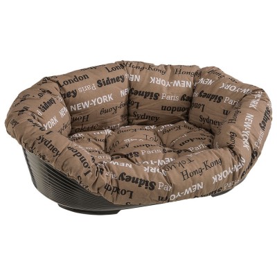 Ferplast SOFA CITIES Лежанка м'яке місце для собак, коричневе