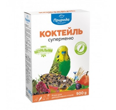 Природа Коктейль для папуги Суперменю 500г