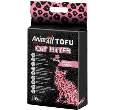 Соєвий наповнювач для кішок AnimAll TOFU Sakura (Сакура) 2,6кг/6л 904